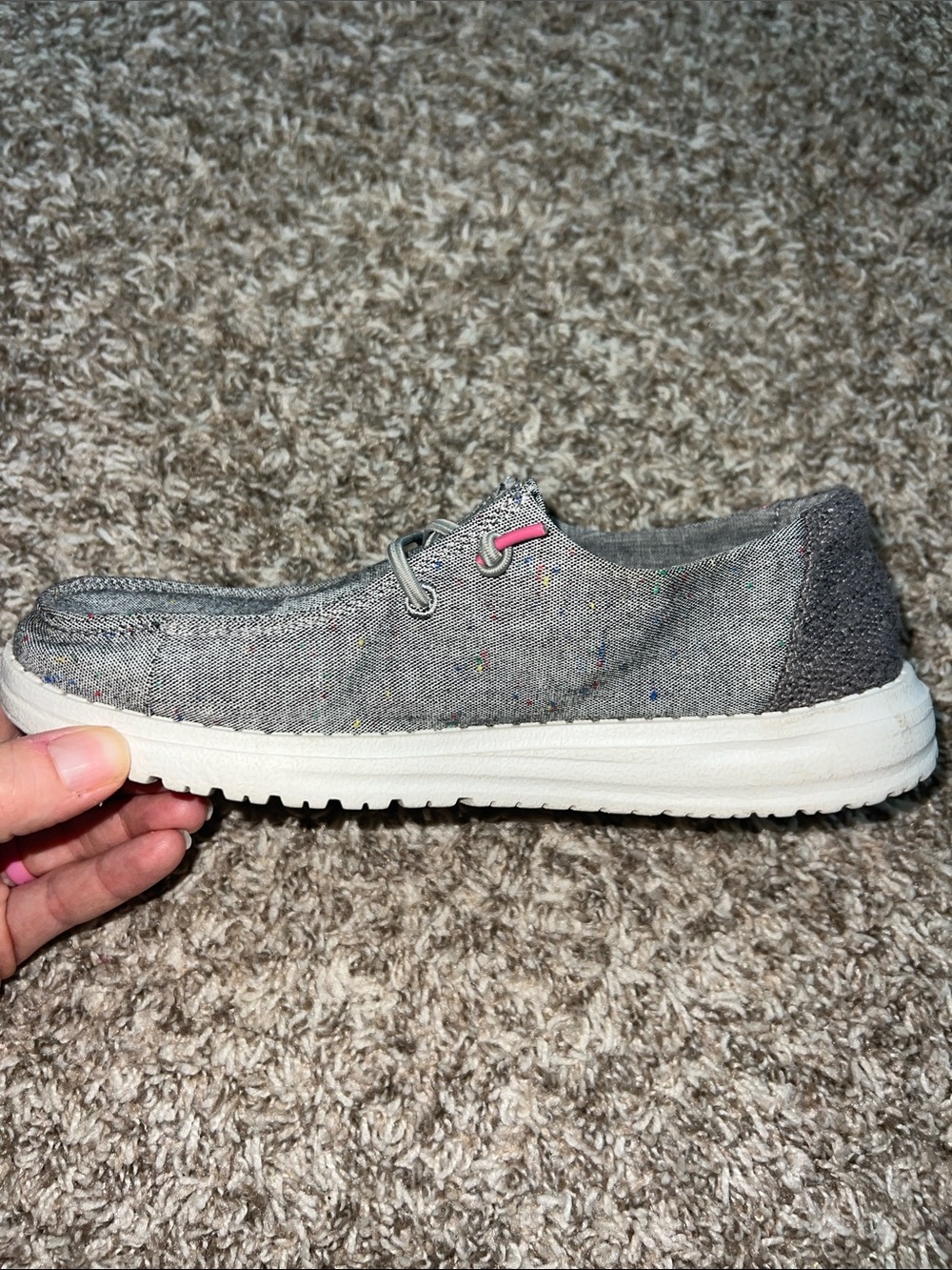 Wendy Confetti Black Hey Dude Sz 5! - Picture 7 of 11